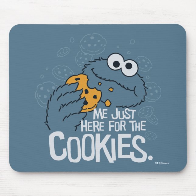 Krümelmonster Just Here for the Cookies Mousepad (Vorne)