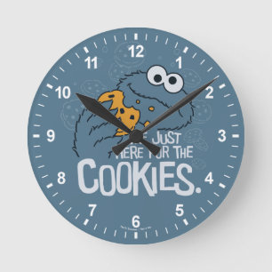 Krümelmonster Just Here for the Cookies Runde Wanduhr