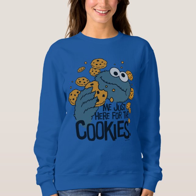 Krümelmonster Just Here for the Cookies Sweatshirt (Vorderseite)