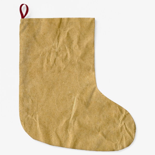 Krümelpappe Textur Großer Weihnachtsstrumpf (Vorderseite)