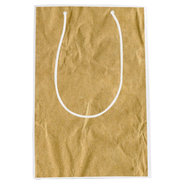 Krümelpappe Textur Mittlere Geschenktüte (Vorderseite)