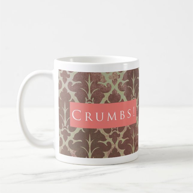 Krumen! Muster-Rosa Tasse (Links)