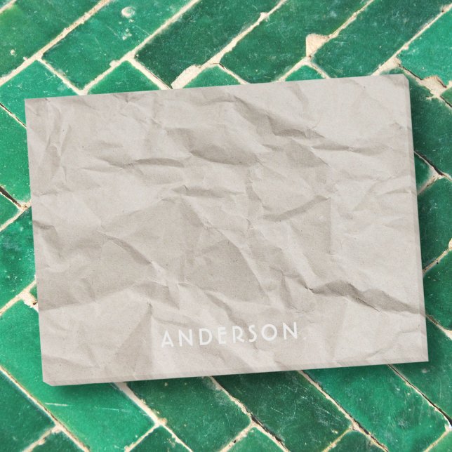 Krumgekrempelter beigefarbener Vintager individuel Post-it Klebezettel (Von Creator hochgeladen)