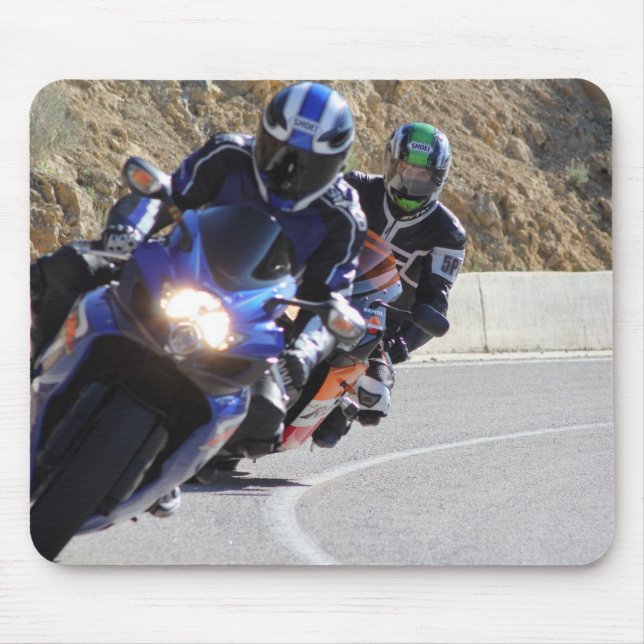 krummes Motorrad Mousepad (Vorne)