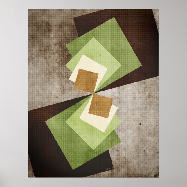 Krümmung eines Quadrats Poster (Vorne)