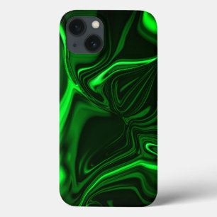 Krümmungen und Falten grün nickeliert auf dunklem Case-Mate iPhone Hülle