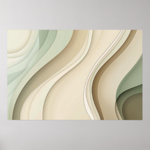 Krümmungsformen in Neutralen mit Kopierraum Poster
