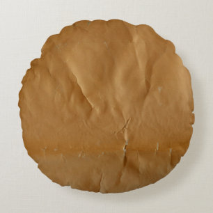 Krumpelter, grungeliger Papierhintergrund. Reihe - Rundes Kissen