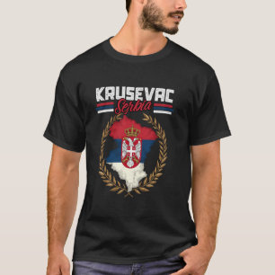 Krusevac Serbien Reise serbische Flagge Karte Srbi T-Shirt