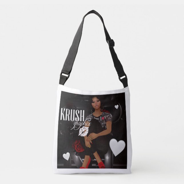 Krush Graphix Crossbody Bag 1 Tragetaschen Mit Langen Trägern (Vorderseite)