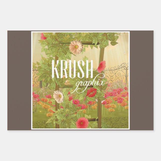 Krush Graphix von Ahsek Novel Gift Wrap 2 Geschenkpapier Set (Vorderseite)
