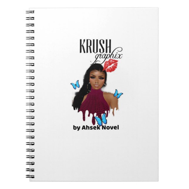 Krush Graphix von Ahsek Novel Notebook 1 Notizblock (Vorderseite)