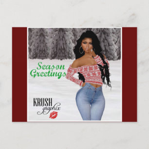 Krush Graphix von Ahsek Novel Postcard 10 Postkarte