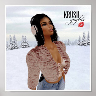 Krush Graphix von Ahsek Novel Snow Day Poster 4