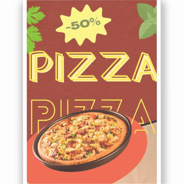 "Kruste & Kunst: Eine Pizza-Geschichte" Aufkleber (Vorderseite)