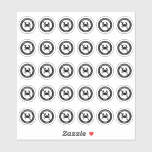 Krustentierfreie Hochzeitsplatzkarte Nahrungsmitte Aufkleber