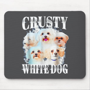 Krustiger Weißer Hund Lustig Für Männer Frauen Mousepad