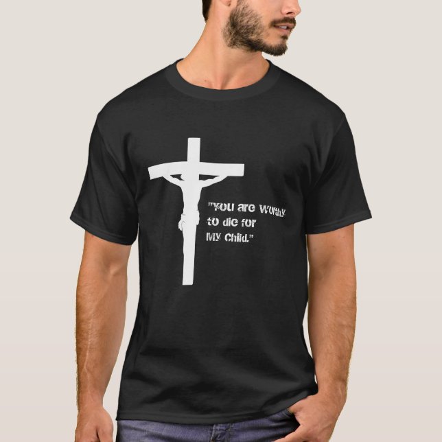 Kruzifix-Jesus-Silhouette T-Shirt (Vorderseite)