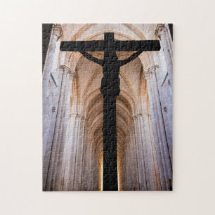 Kruzifix mit Jesus Christus. Gothic Alcobaca Abbey Puzzle