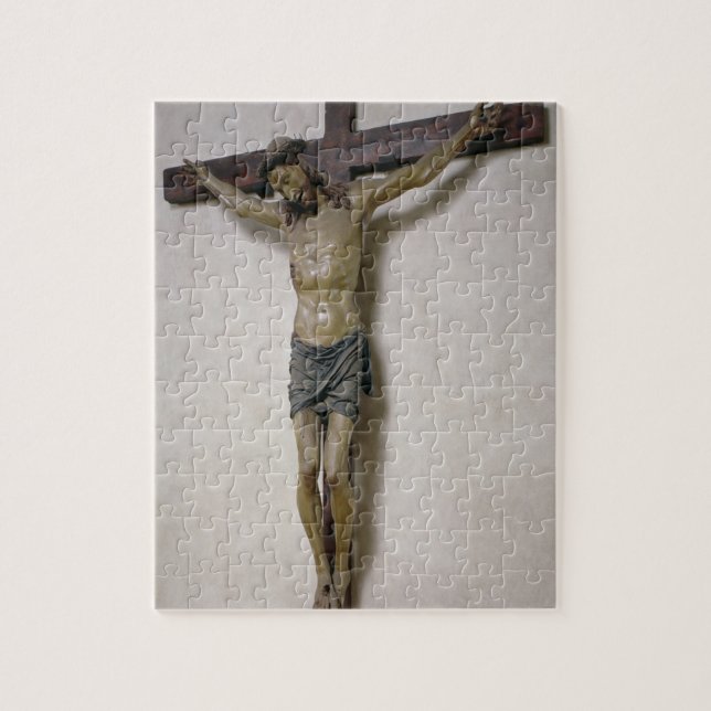 Kruzifix (vielfarbiges Holz) Puzzle (Vertikal)