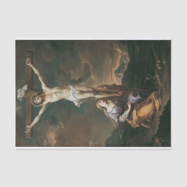 Kruzifixus Mit Maria Magdalena, Martino Altomonte Seidenpapier (Vorderseite)