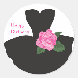 KRW Ballerina Rose Happy Birthday Sticker