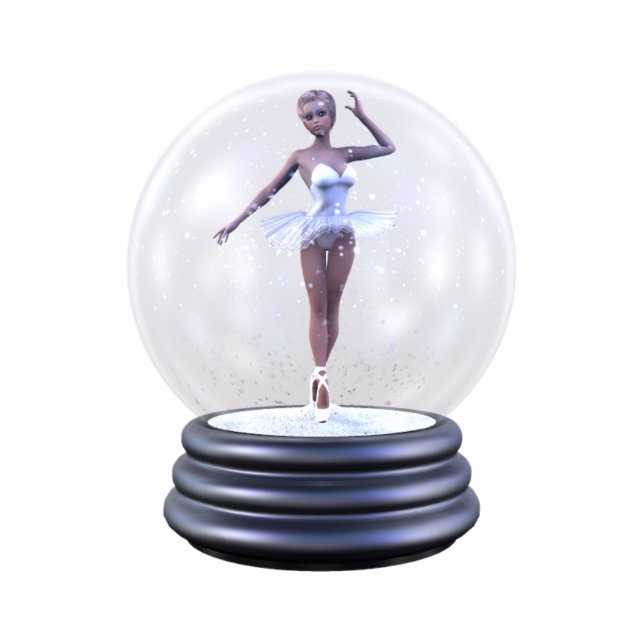 KRW-Ballerina Snowglobe Skulptur Freistehende Fotoskulptur (Vorne)