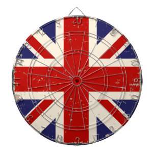 KRW beschädigte britische Flagge Dartboard Dartscheibe