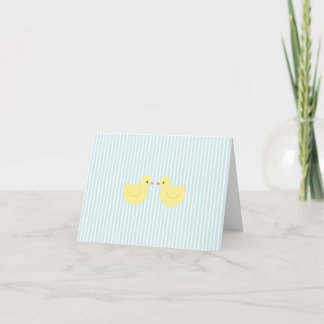KRW Blue Stripe Gummi Duck Baby Dusche Einladung