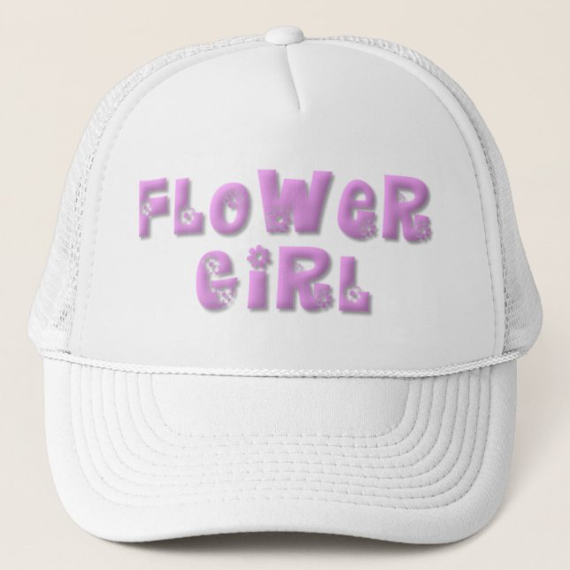 KRW-Blumen-Mädchen-Baseballmütze Truckerkappe (Vorderseite)