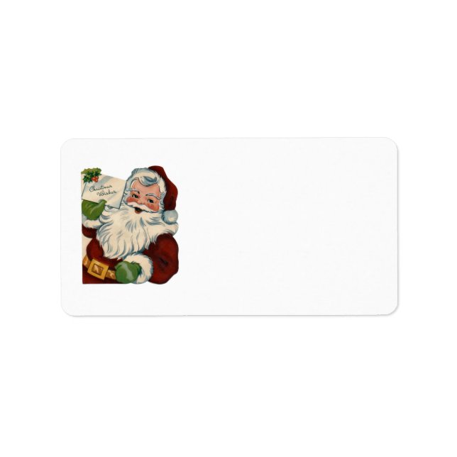 KRW Cartoon Santa Claus Blank Address Label Adressaufkleber (Vorne)