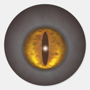 KRW Cat's Eye Creepy Halloween Runder Aufkleber