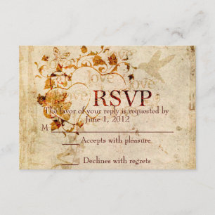 KRW Corinthians Liebe ist: Wedding RSVP Ecru