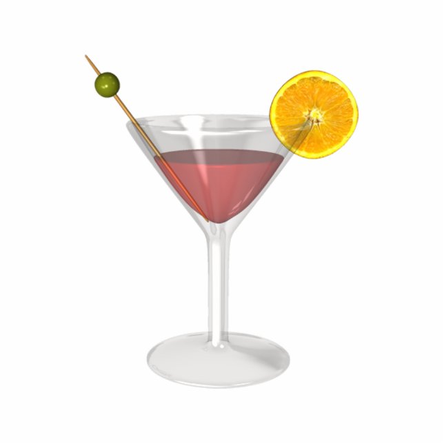 KRW Cosmopoliter Cocktail Freistehende Fotoskulptur (Vorne)