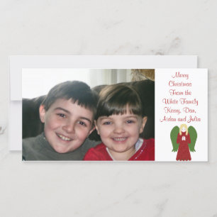 KRW Country Christmas Engel Custom Foto Card Feiertagskarte