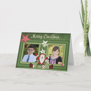 KRW Country Santa Custom Foto Holiday Card Feiertagskarte