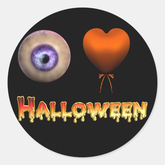 KRW Creepy I Liebe Halloween Sticker (Vorderseite)