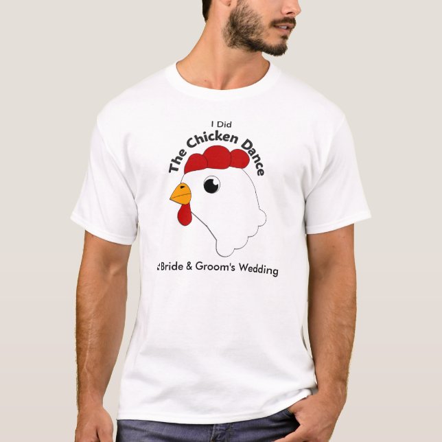 KRW Custom Funny Chicken Dance Wedding T-Shirt (Vorderseite)