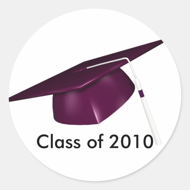 KRW Custom Graduation Cap Runder Aufkleber (Vorderseite)
