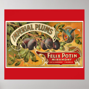 KRW CUSTOM Vintages Imperial Plum Fruchtkäseretike Poster