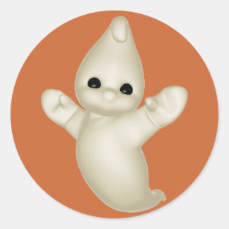 KRW Cute Halloween Ghost Runder Aufkleber