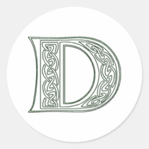 KRW - D - Celtic Monogram Siegel Runder Aufkleber
