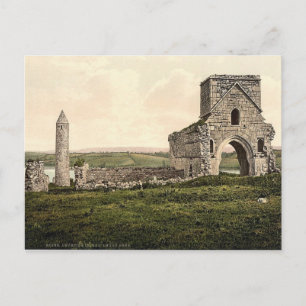KRW Devene Island Ruins Irland Vintage Postkarte