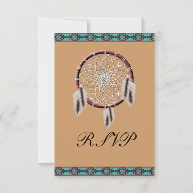 KRW Dreamcatcher National American Wedding RSVP (Vorderseite)