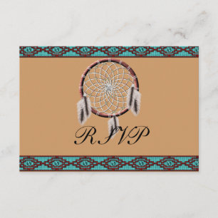 KRW Dreamcatcher National American Wedding RSVP Karte