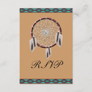 KRW Dreamcatcher National American Wedding RSVP Karte