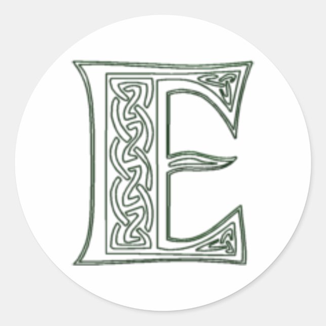 KRW - E - keltisches Monogramm-Siegel Runder Aufkleber (Vorderseite)