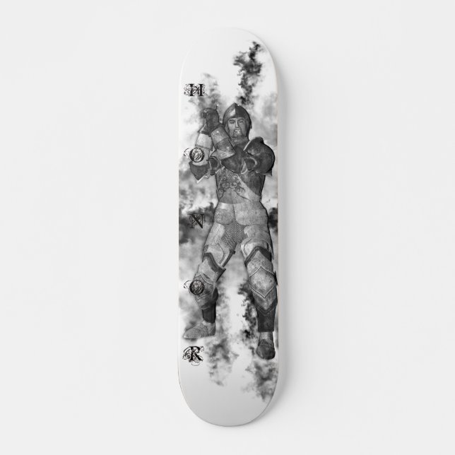 KRW-Ehrenritter in der Kampf-Skizze-Kunst V2 Skateboard (Vorne)