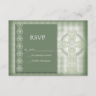 KRW Elegant Celtic Cross Irish UAWG RSVP Karte