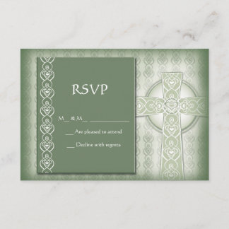 KRW Elegant Celtic Cross Irish UAWG RSVP Karte